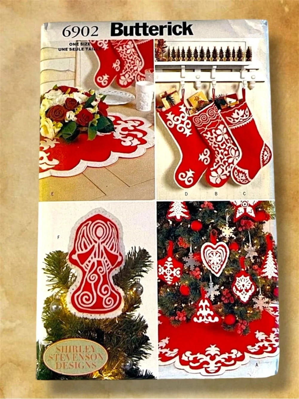 Lot of 3 Vintage Butterick Christmas Craft Patterns Uncut 1999–2001